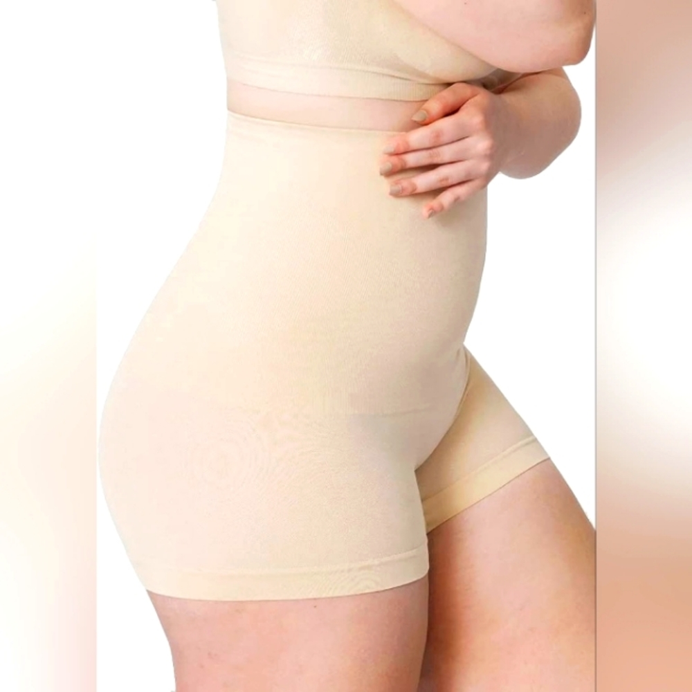 Empetua  High Waisted Body Shaper Boyshorts M NWOT Nude Colored